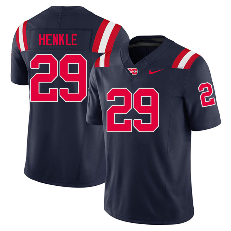 Dayton Flyers #29 Trevor Henkle College Football Jerseys,Uniforms-Navy